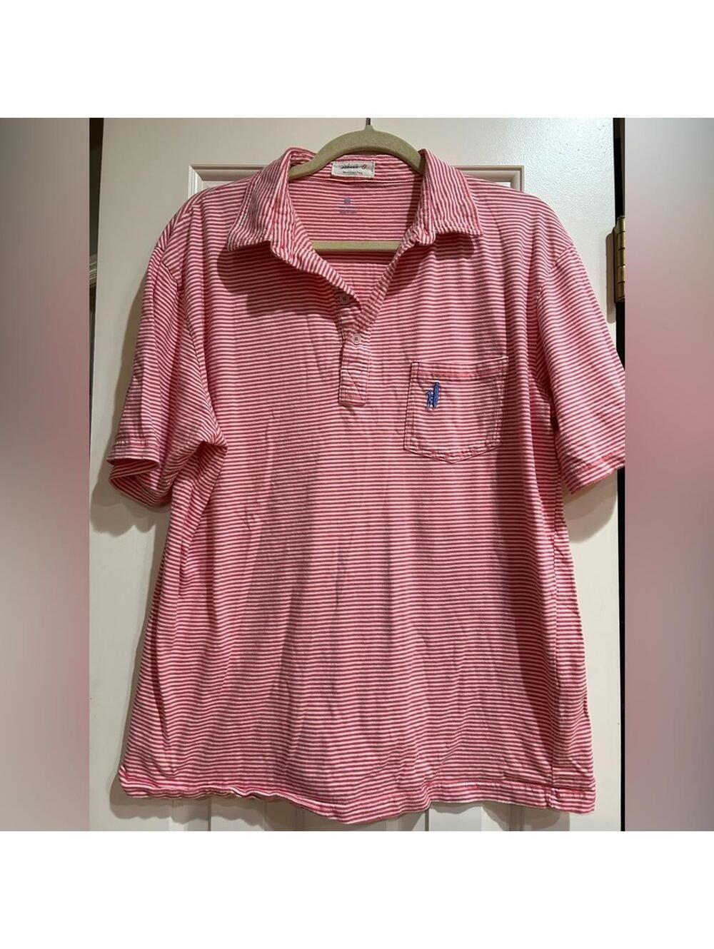 Johnnie O Striped Polo Shirt Mens Large